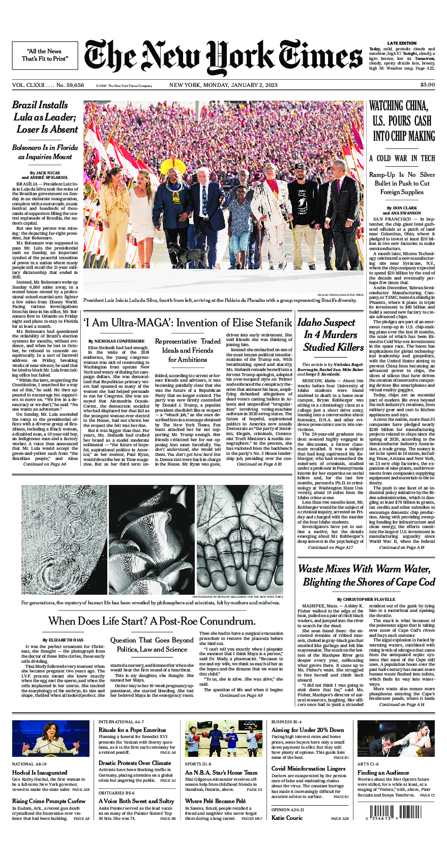 Prima-pagina-New-York-Times-del-2023-01-02