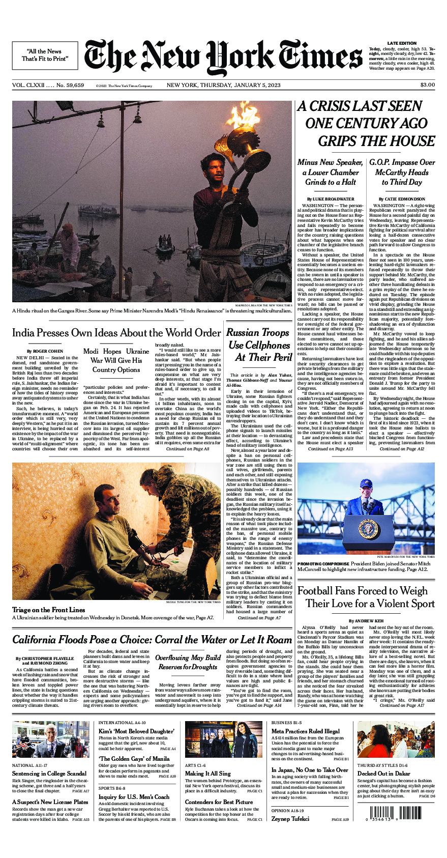 Prima-pagina-New-York-Times-del-2023-01-05