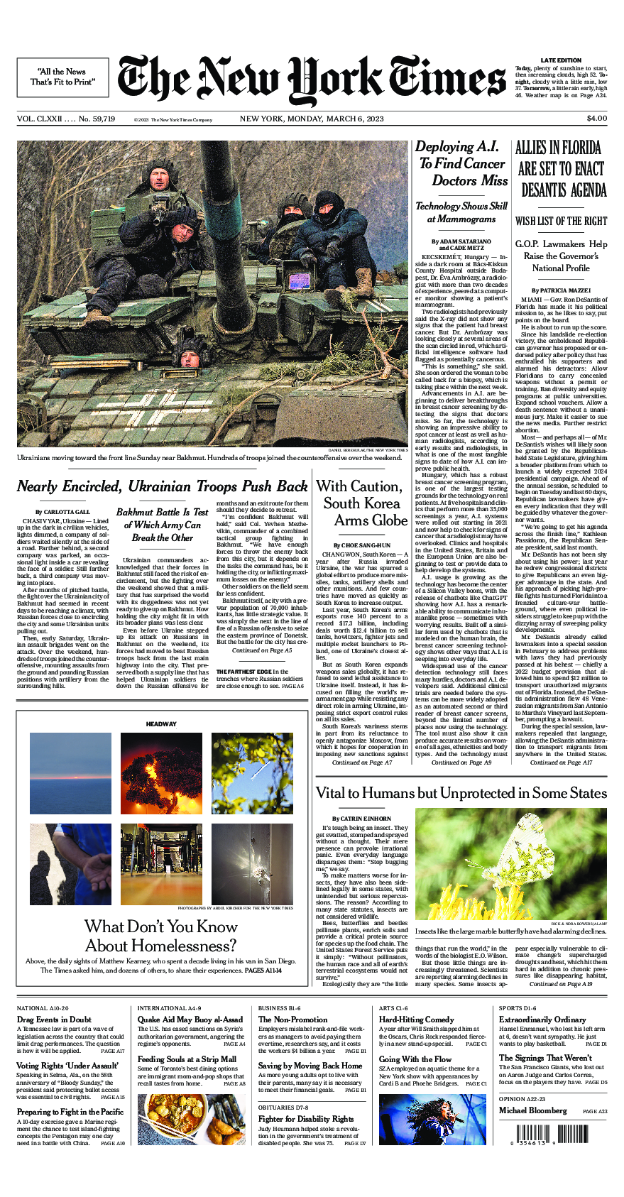 Prima-pagina-New-York-Times-del-2023-03-06