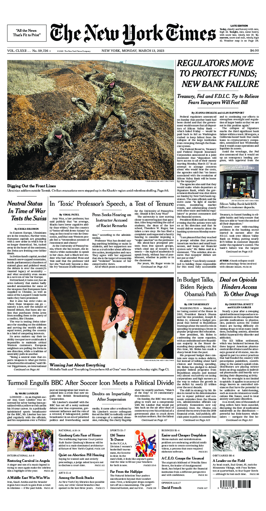 Prima-pagina-New-York-Times-del-2023-03-13