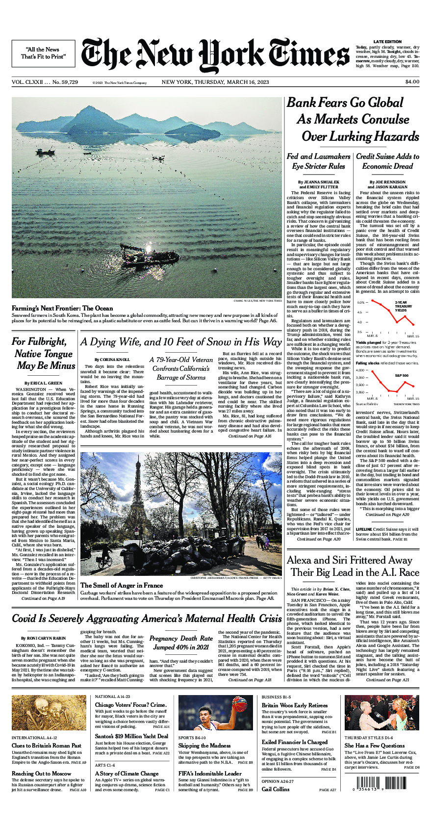 Prima-pagina-New-York-Times-del-2023-03-16