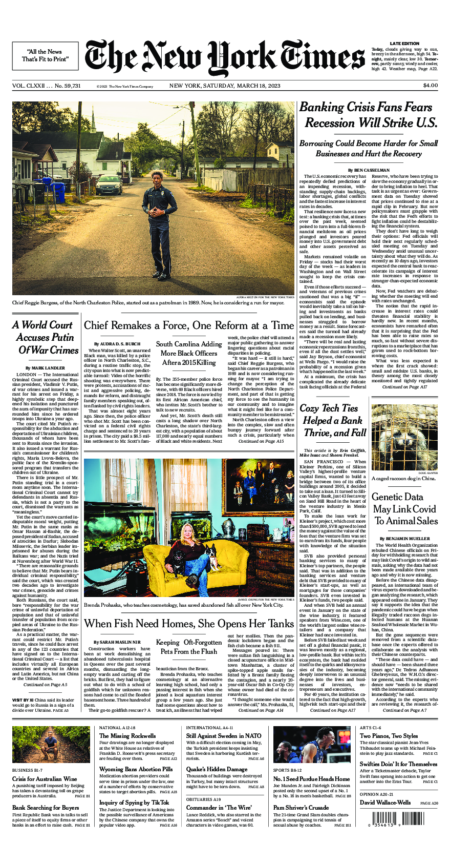 Prima-pagina-New-York-Times-del-2023-03-18