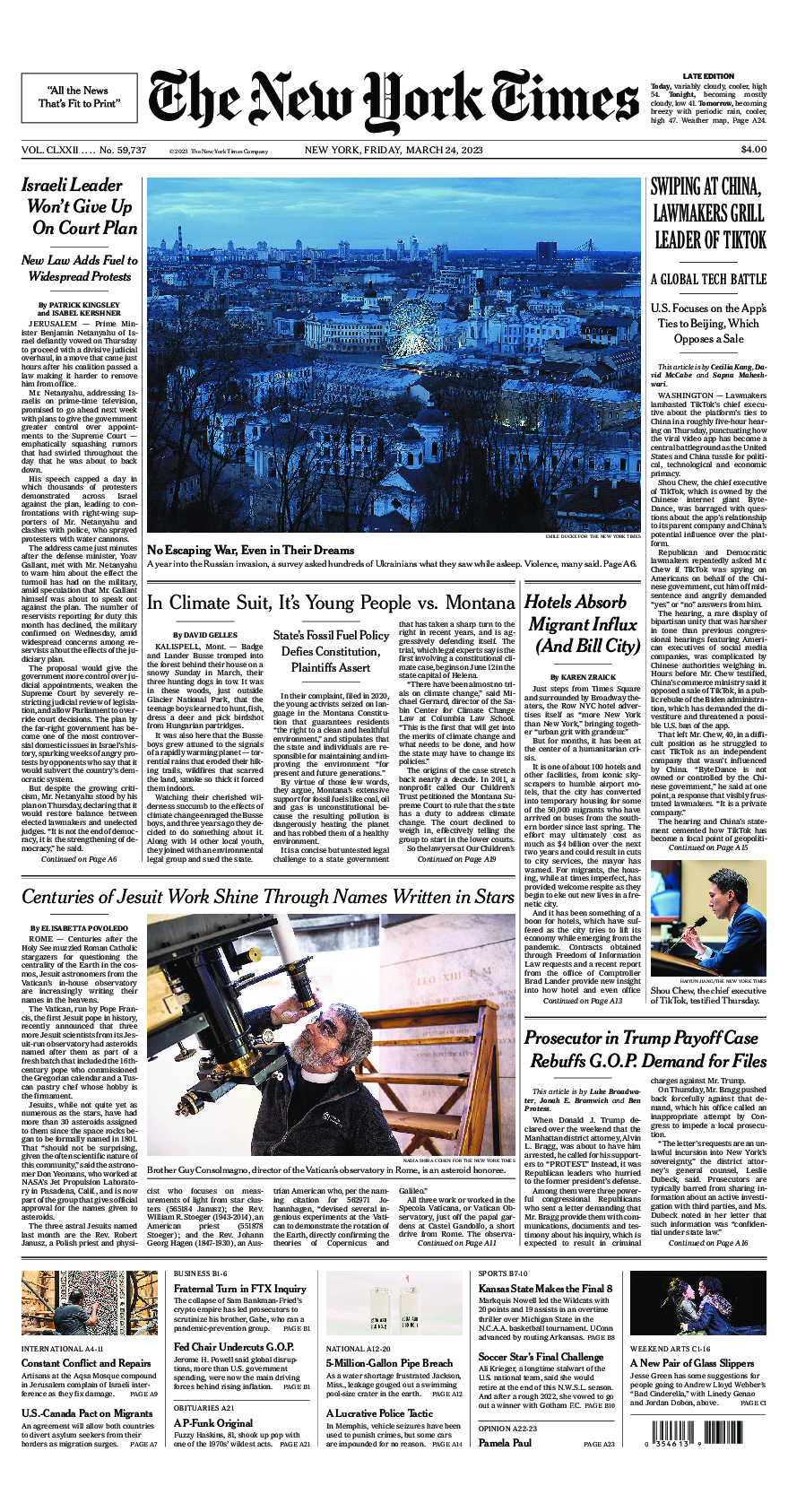 Prima-pagina-New-York-Times-del-2023-03-24