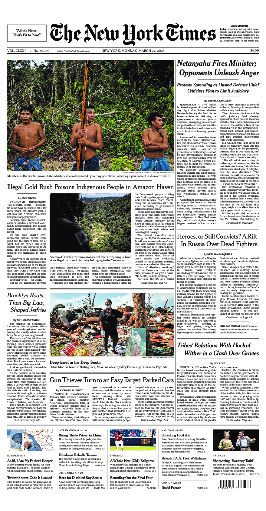 Prima-pagina-New-York-Times-del-2023-03-27