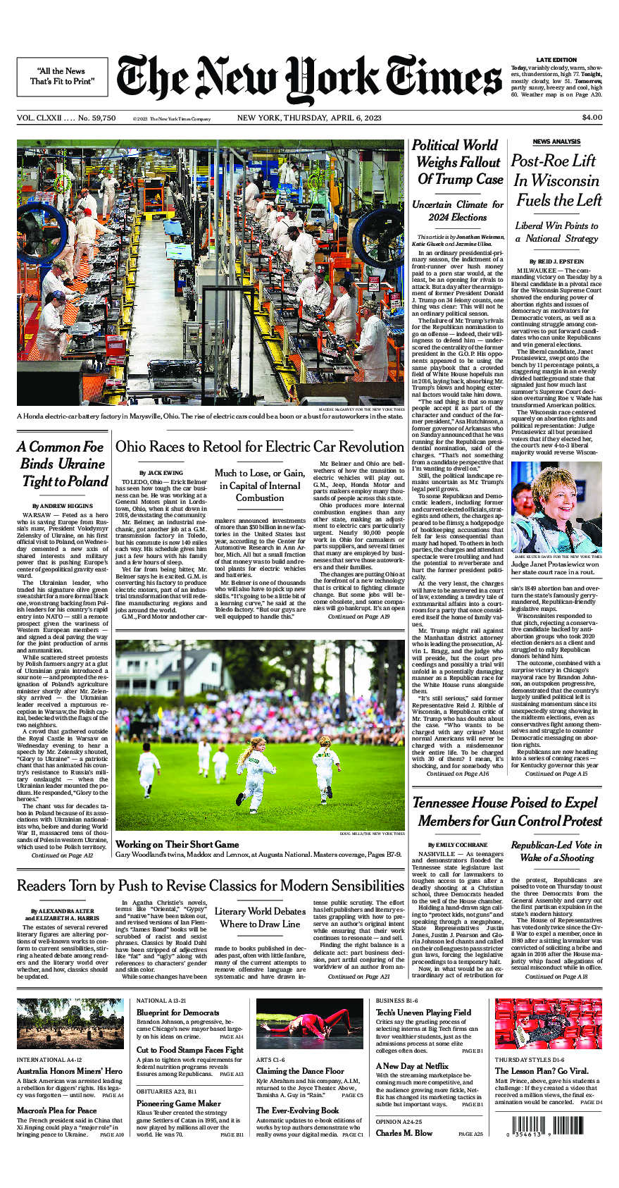 Prima-pagina-New-York-Times-del-2023-04-06