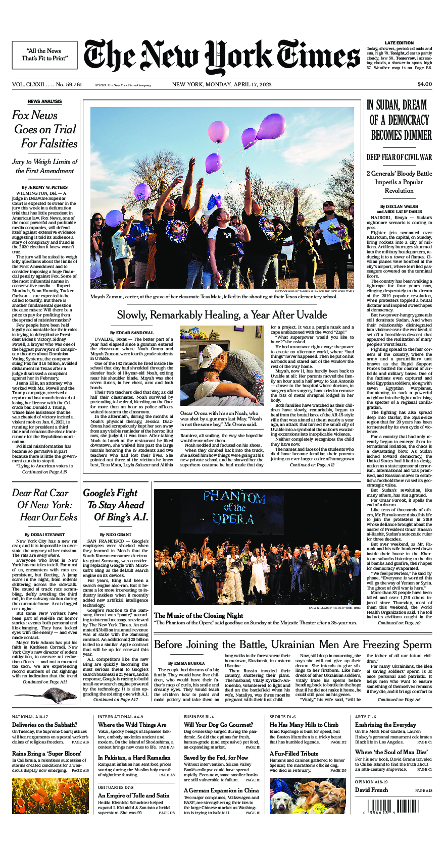 Prima-pagina-New-York-Times-del-2023-04-17