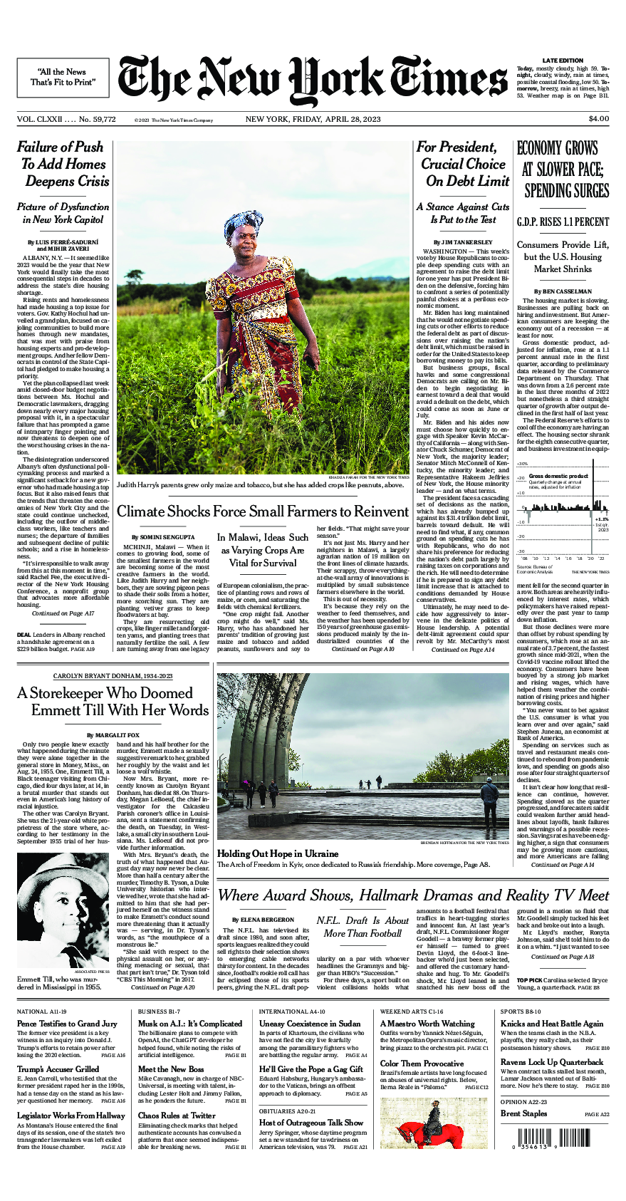 Prima-pagina-New-York-Times-del-2023-04-28