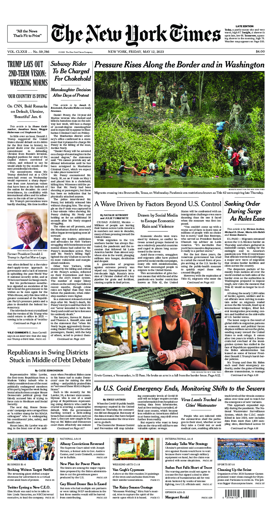 Prima-pagina-New-York-Times-del-2023-05-12