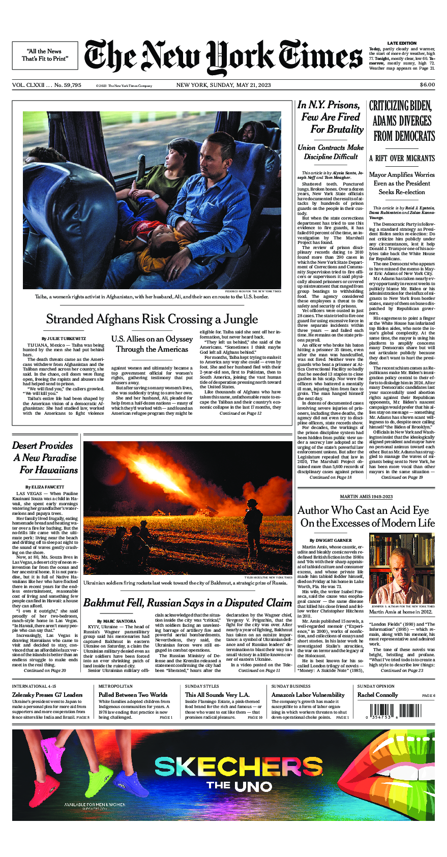 Prima-pagina-New-York-Times-del-2023-05-21