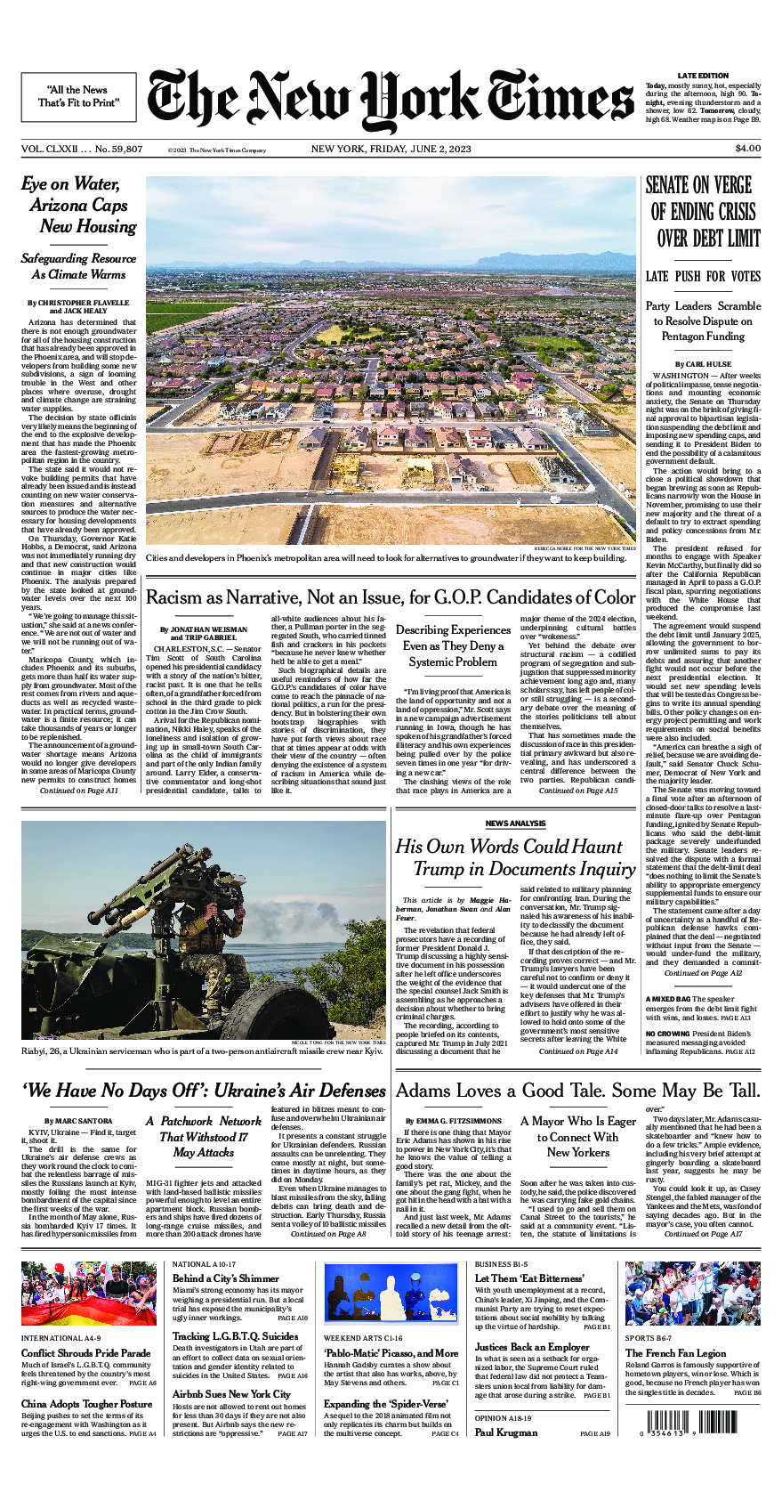 Prima-pagina-New-York-Times-del-2023-06-02