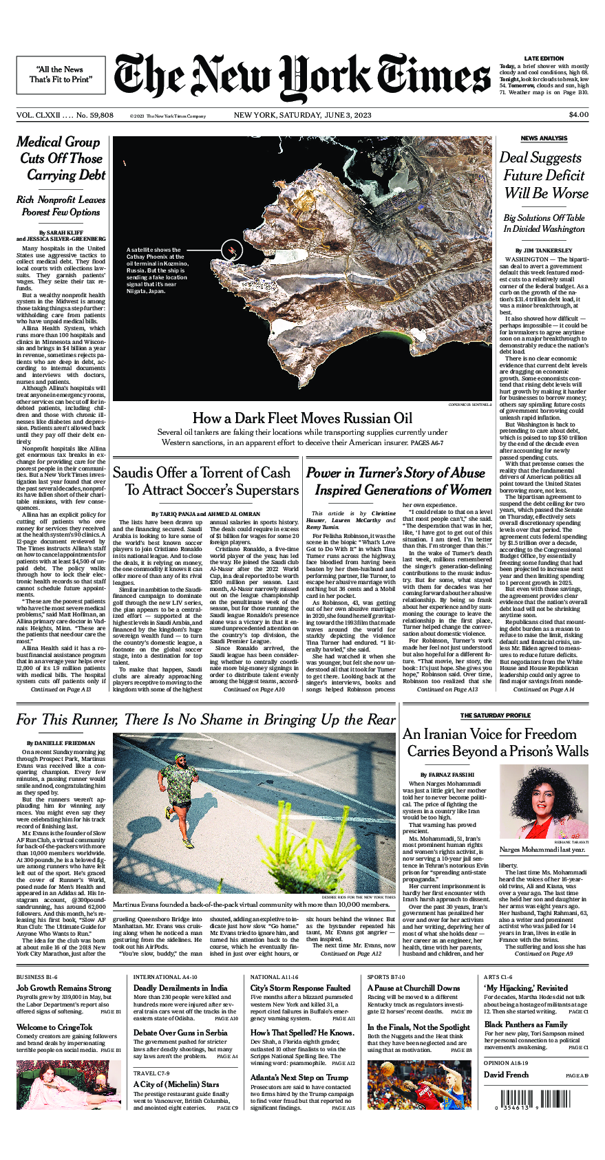 Prima-pagina-New-York-Times-del-2023-06-03