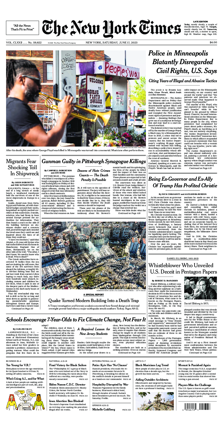 Prima-pagina-New-York-Times-del-2023-06-17