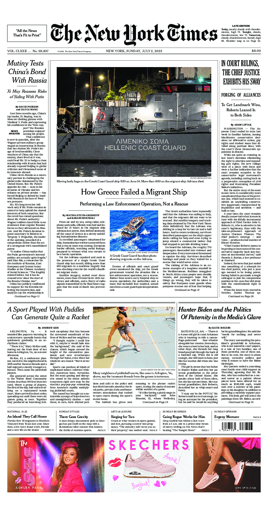 Prima-pagina-New-York-Times-del-2023-07-02