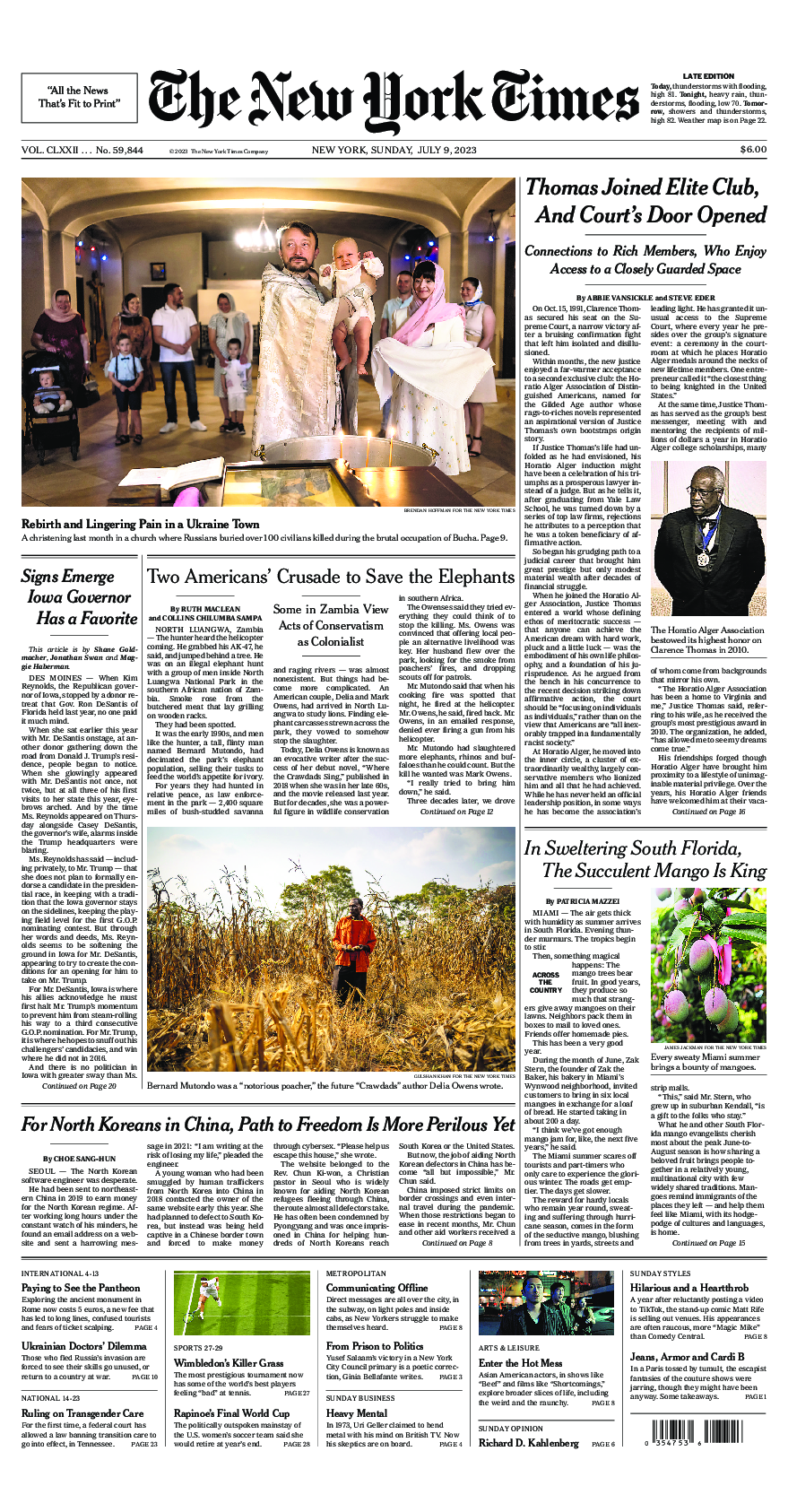 Prima-pagina-New-York-Times-del-2023-07-09