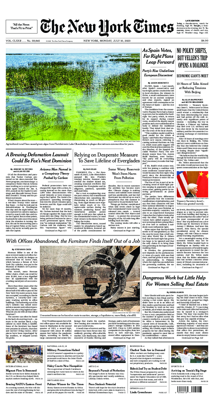 Prima-pagina-New-York-Times-del-2023-07-10