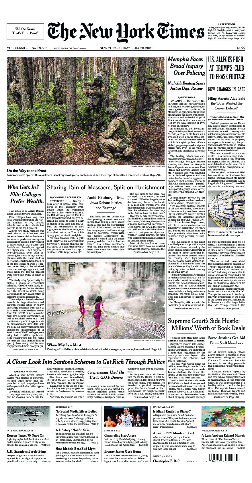 Prima-pagina-New-York-Times-del-2023-07-28