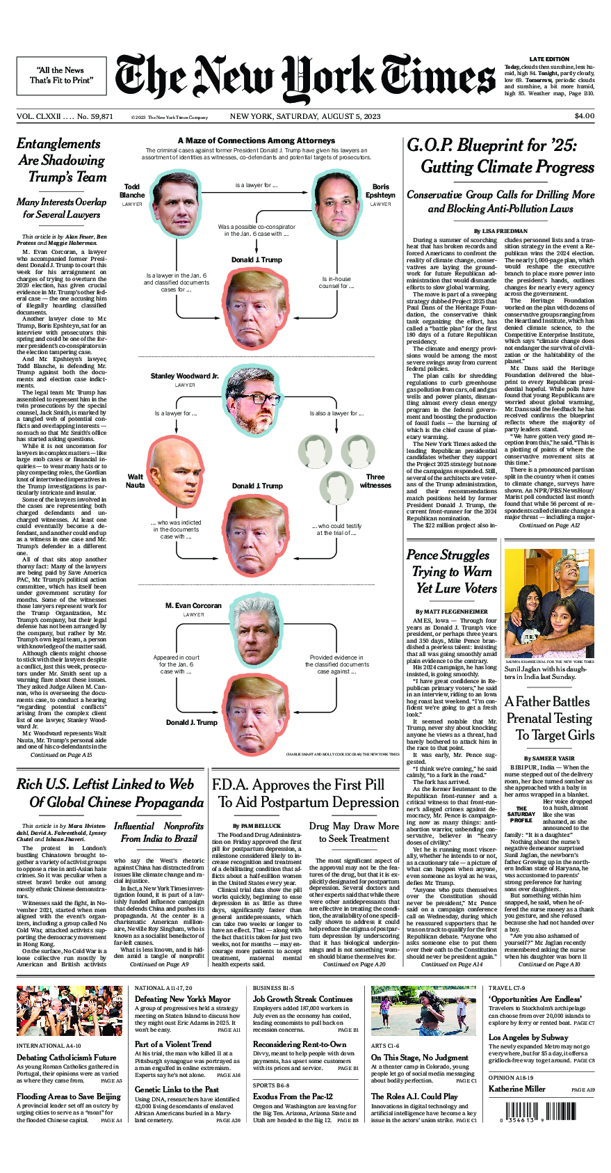 Prima-pagina-New-York-Times-del-2023-08-05