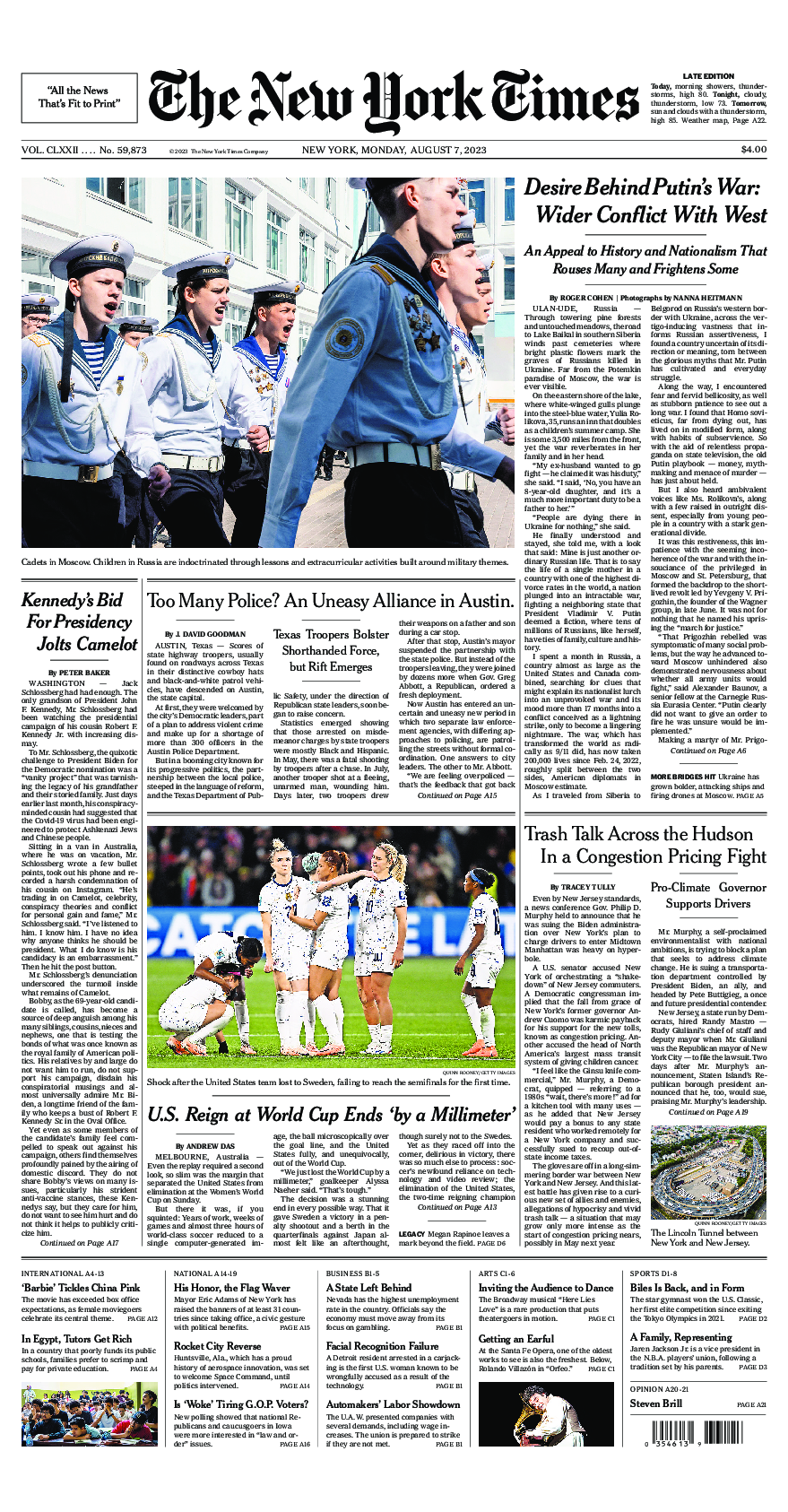 Prima-pagina-New-York-Times-del-2023-08-07