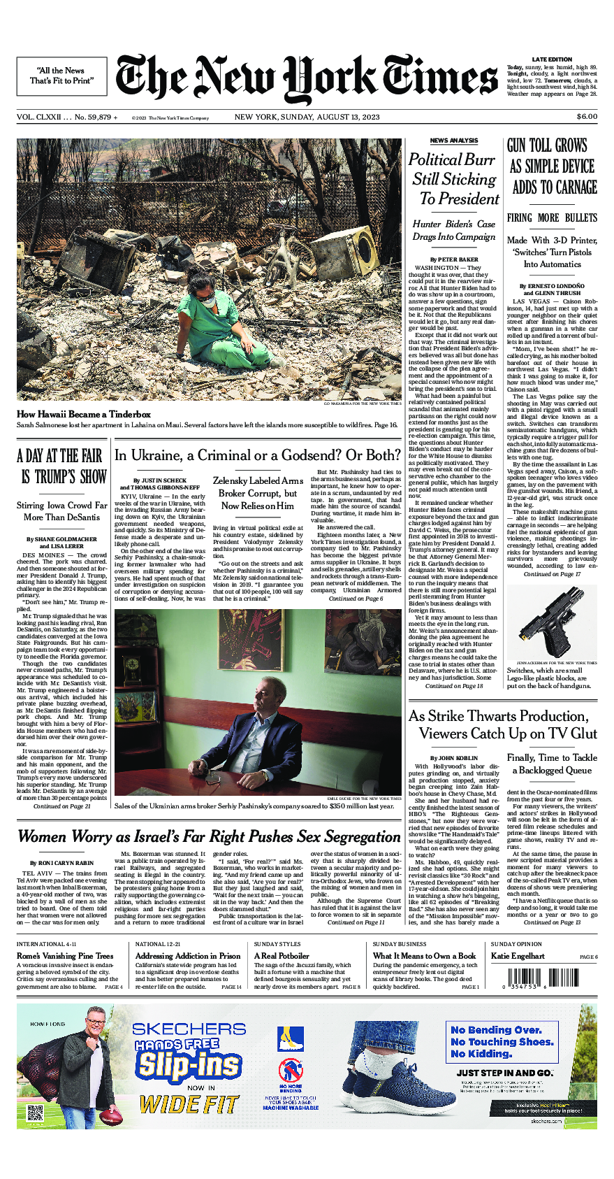 Prima-pagina-New-York-Times-del-2023-08-13