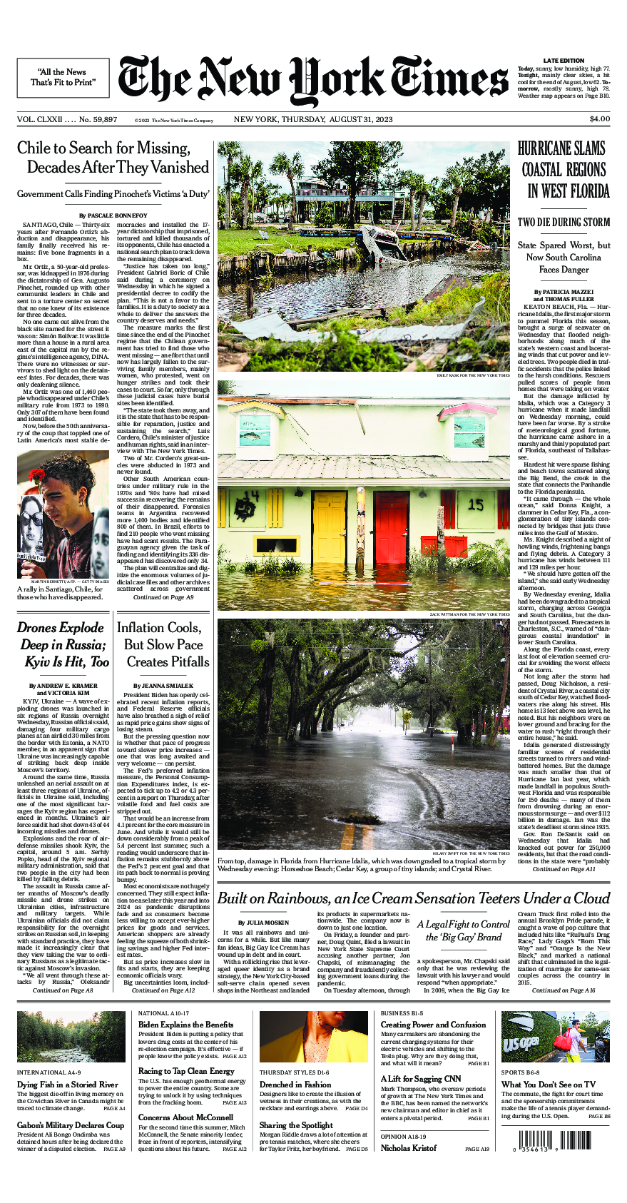 Prima-pagina-New-York-Times-del-2023-08-31