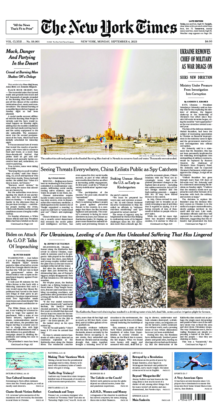 Prima-pagina-New-York-Times-del-2023-09-04