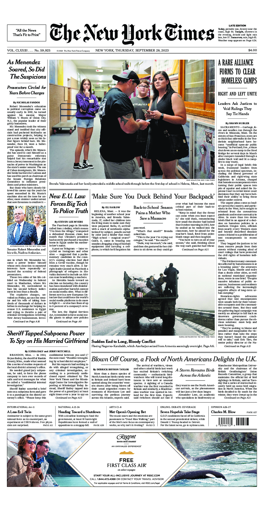 Prima-pagina-New-York-Times-del-2023-09-28