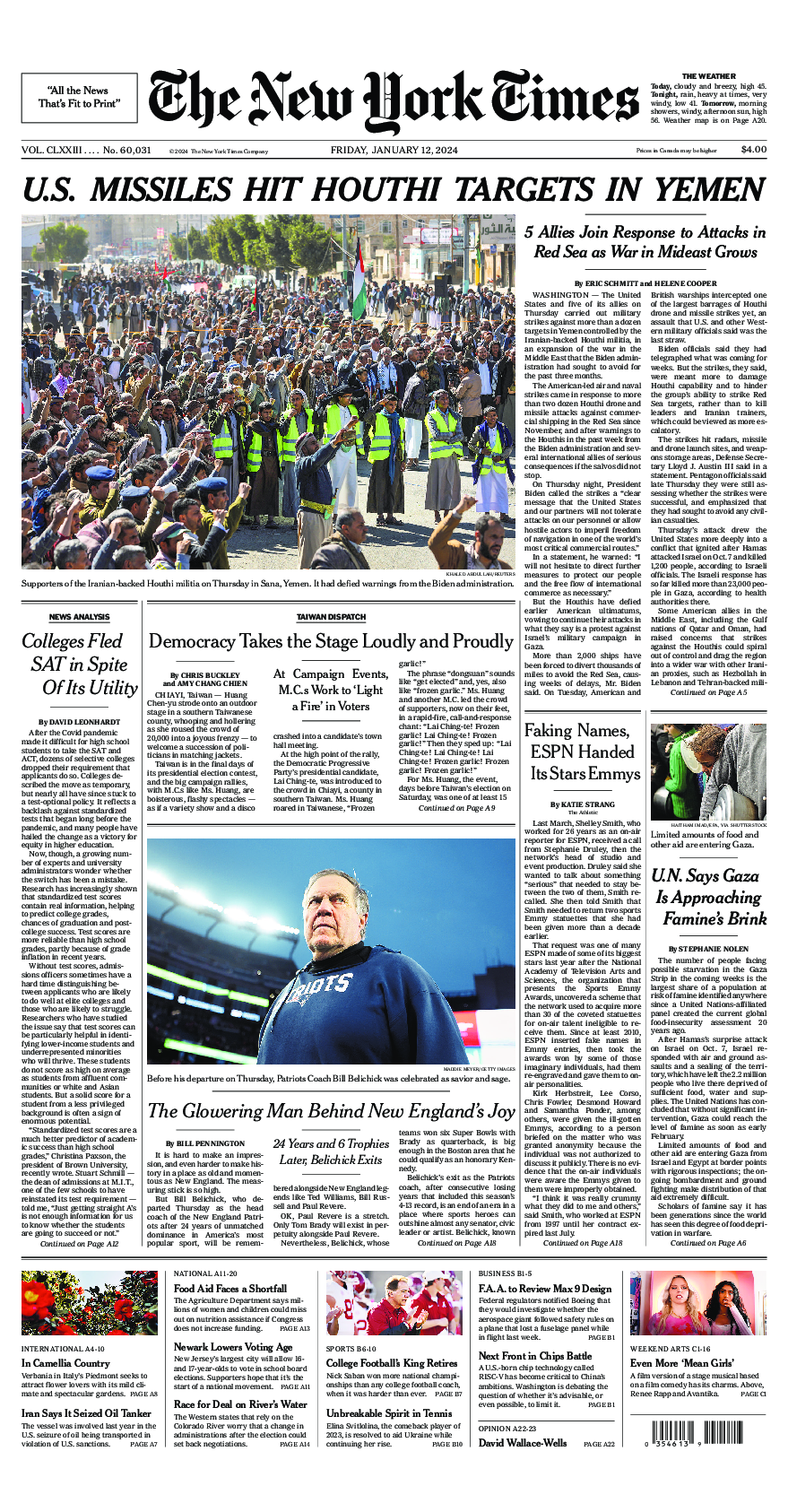 Prima-pagina-New-York-Times-del-2024-01-12