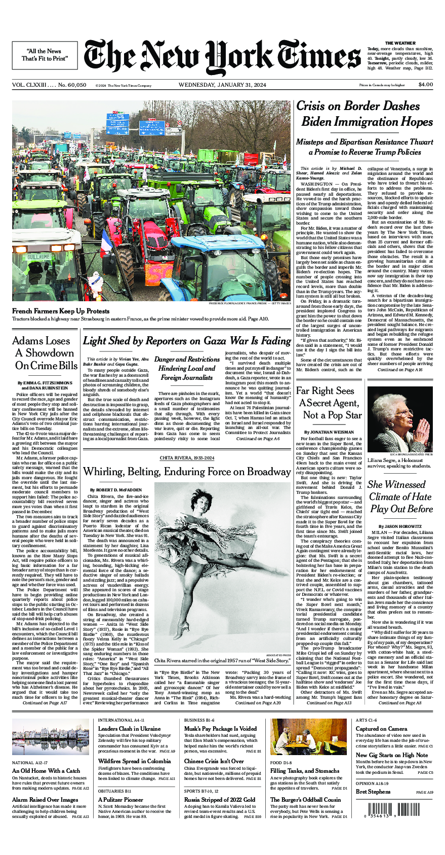 Prima-pagina-New-York-Times-del-2024-01-31