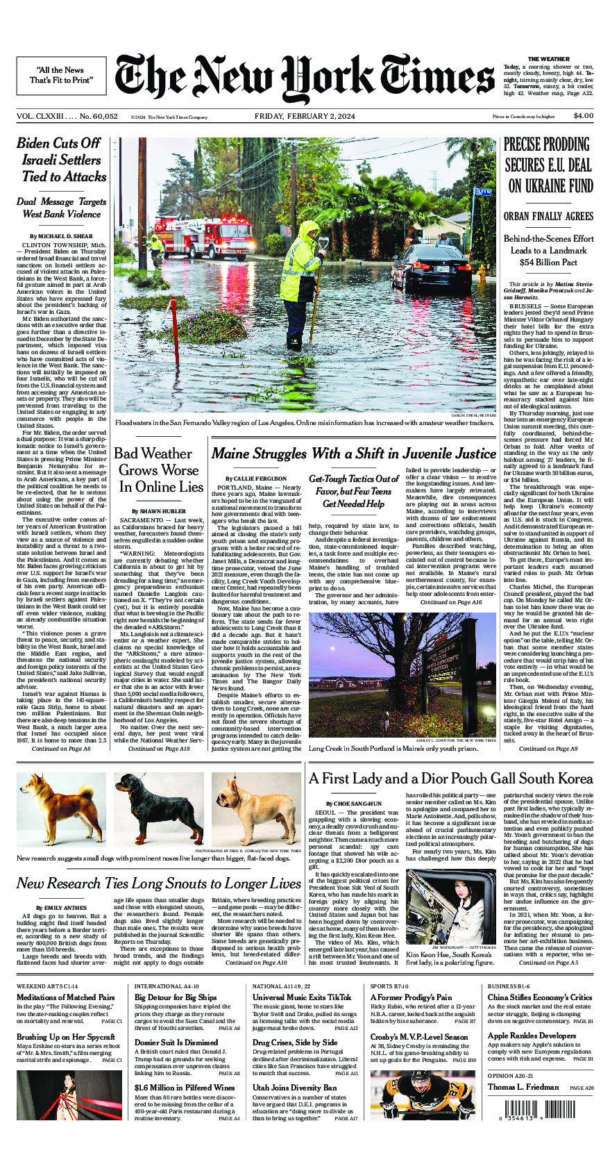 Prima-pagina-New-York-Times-del-2024-02-02