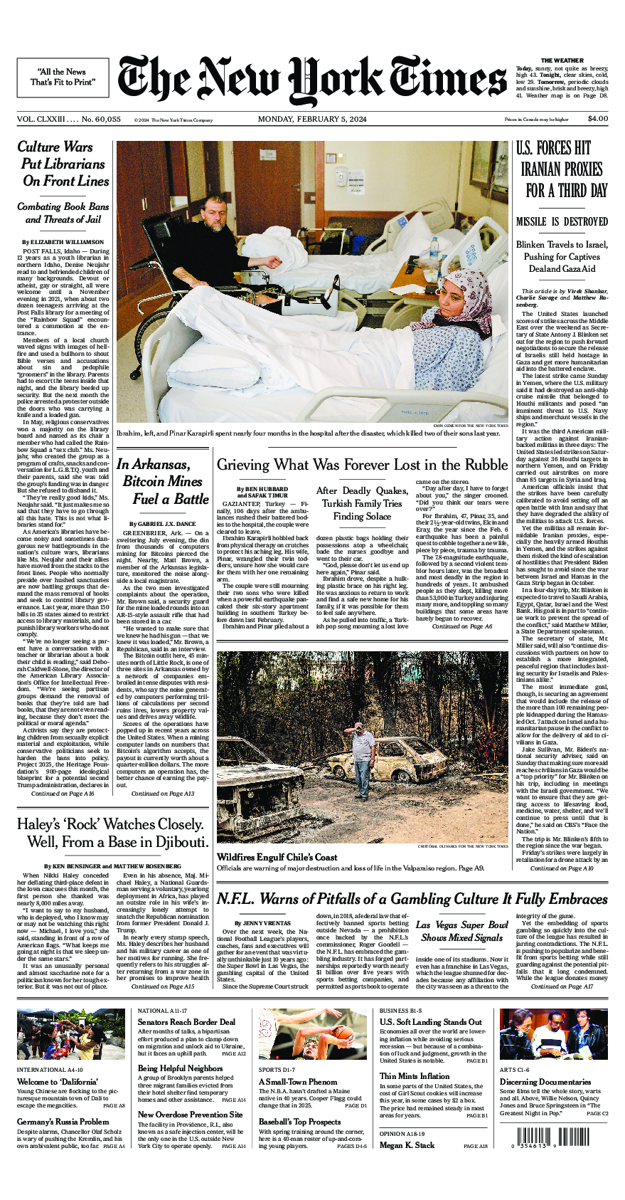 Prima-pagina-New-York-Times-del-2024-02-05