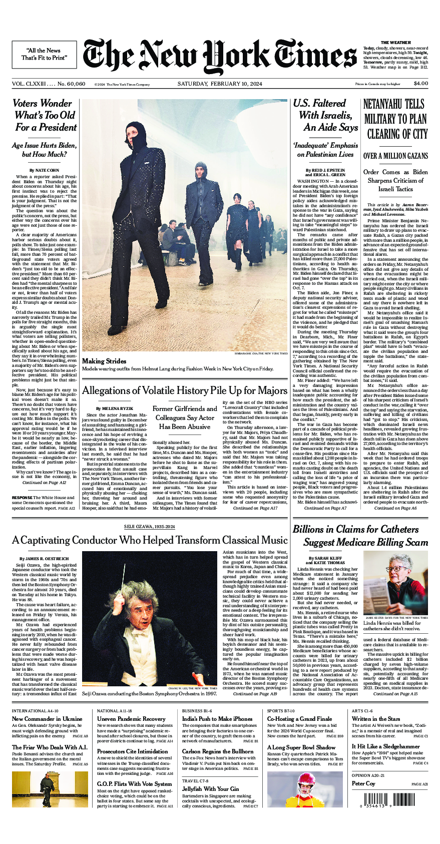 Prima-pagina-New-York-Times-del-2024-02-10