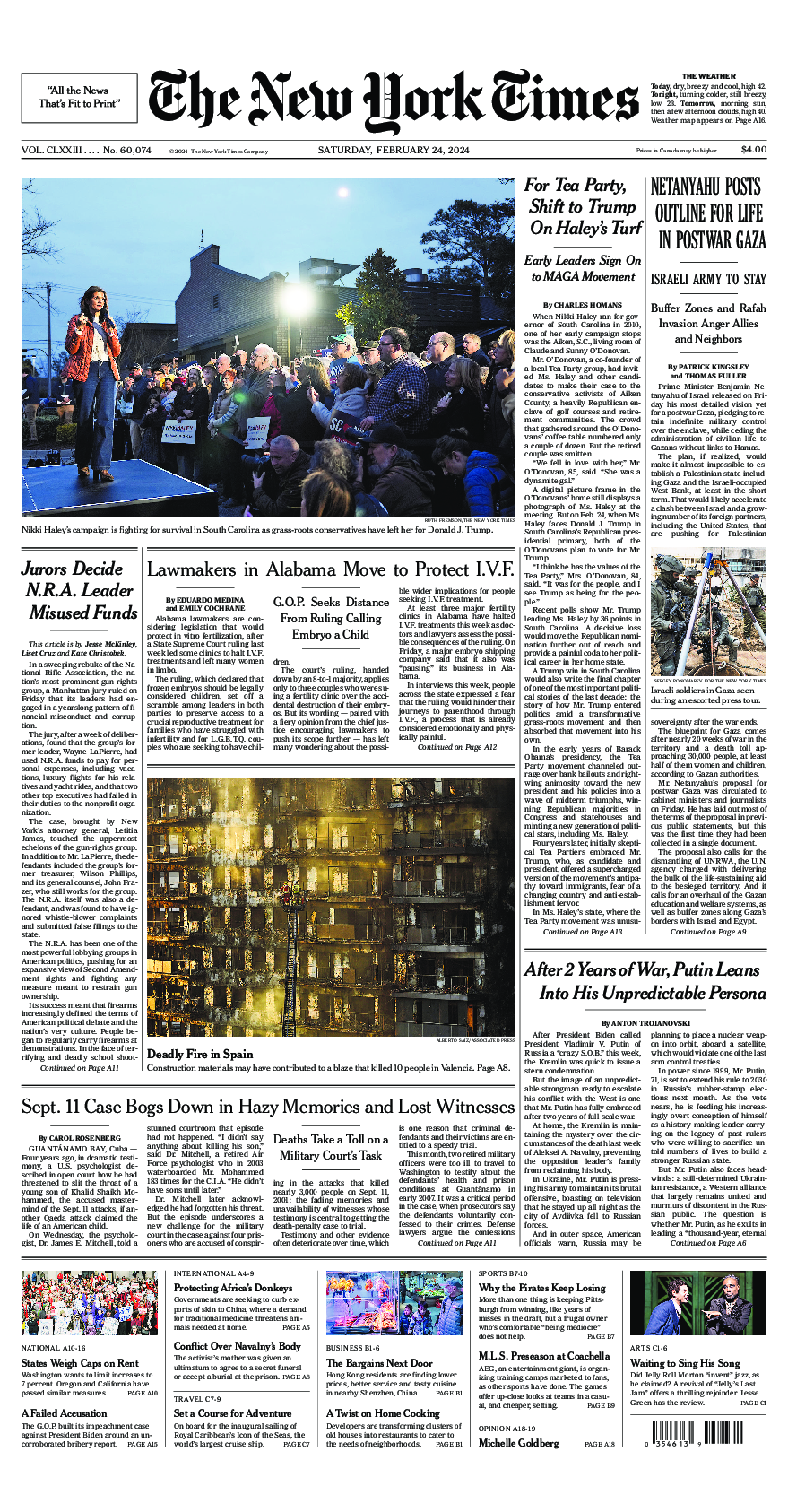 Prima-pagina-New-York-Times-del-2024-02-24