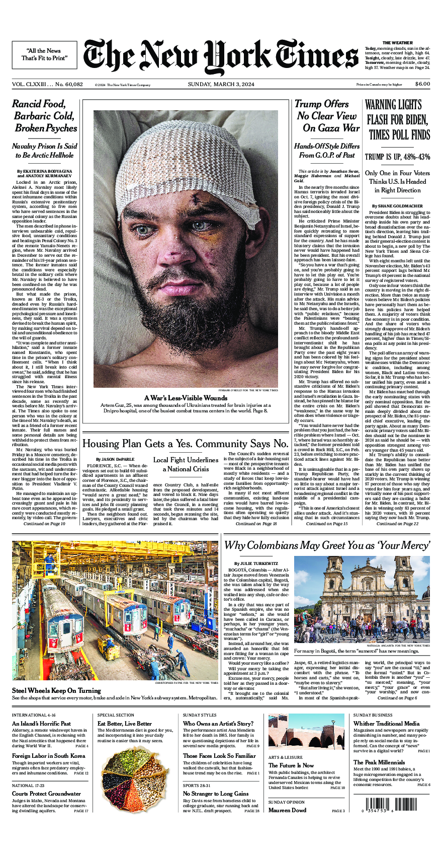 Prima-pagina-New-York-Times-del-2024-03-03