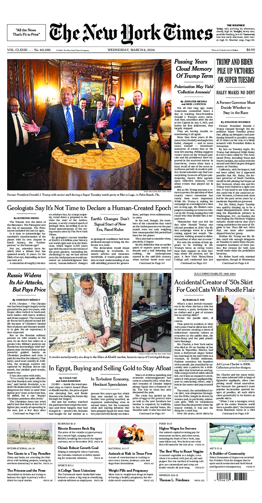 Prima-pagina-New-York-Times-del-2024-03-06