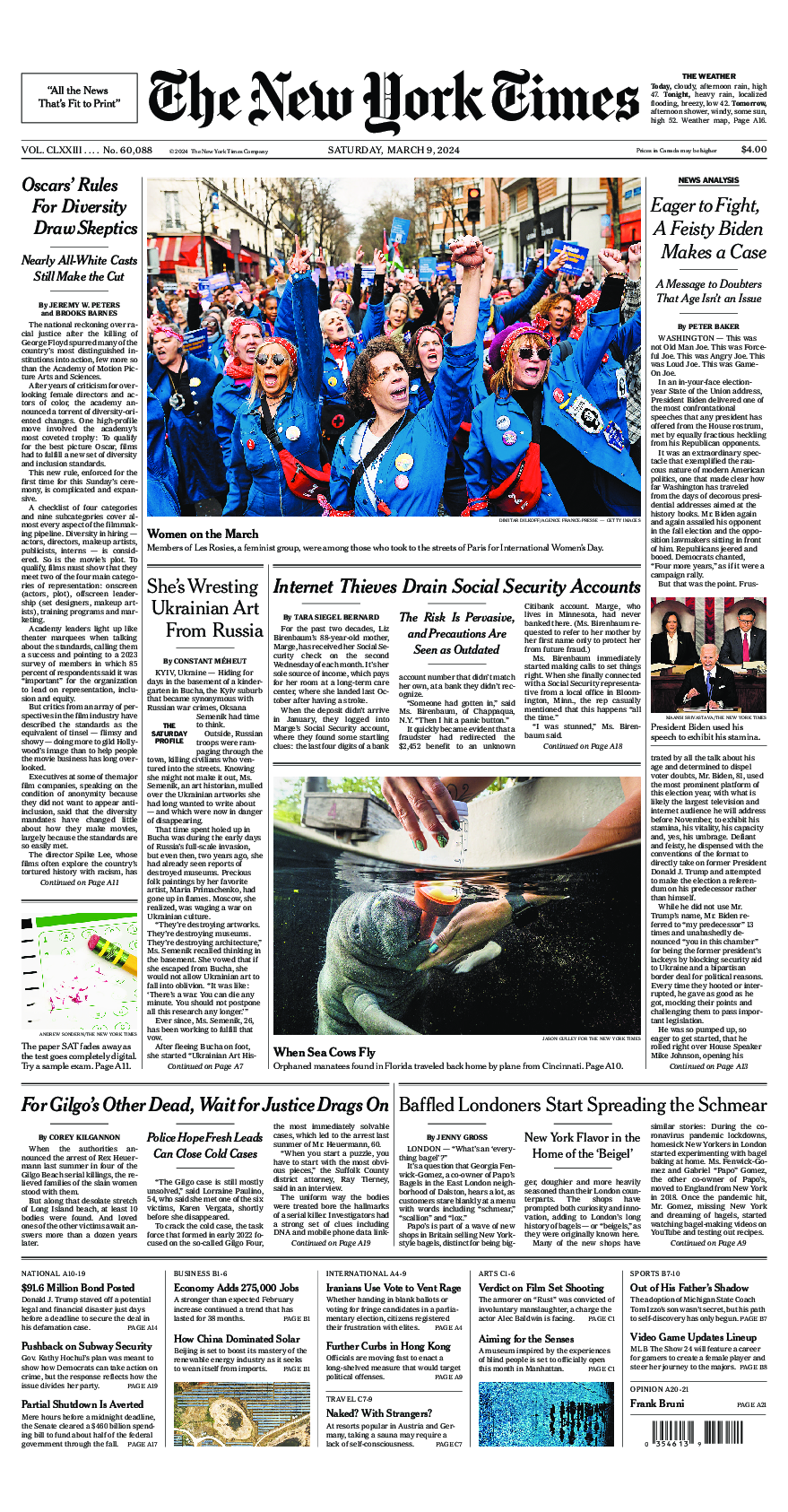 Prima-pagina-New-York-Times-del-2024-03-09