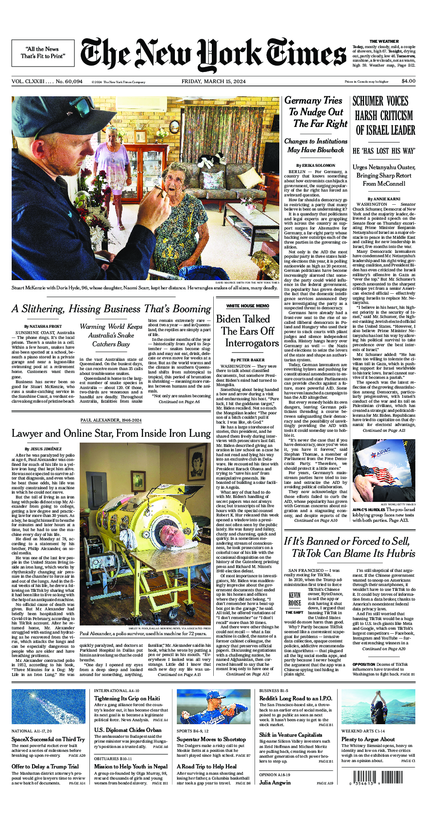 Prima-pagina-New-York-Times-del-2024-03-15