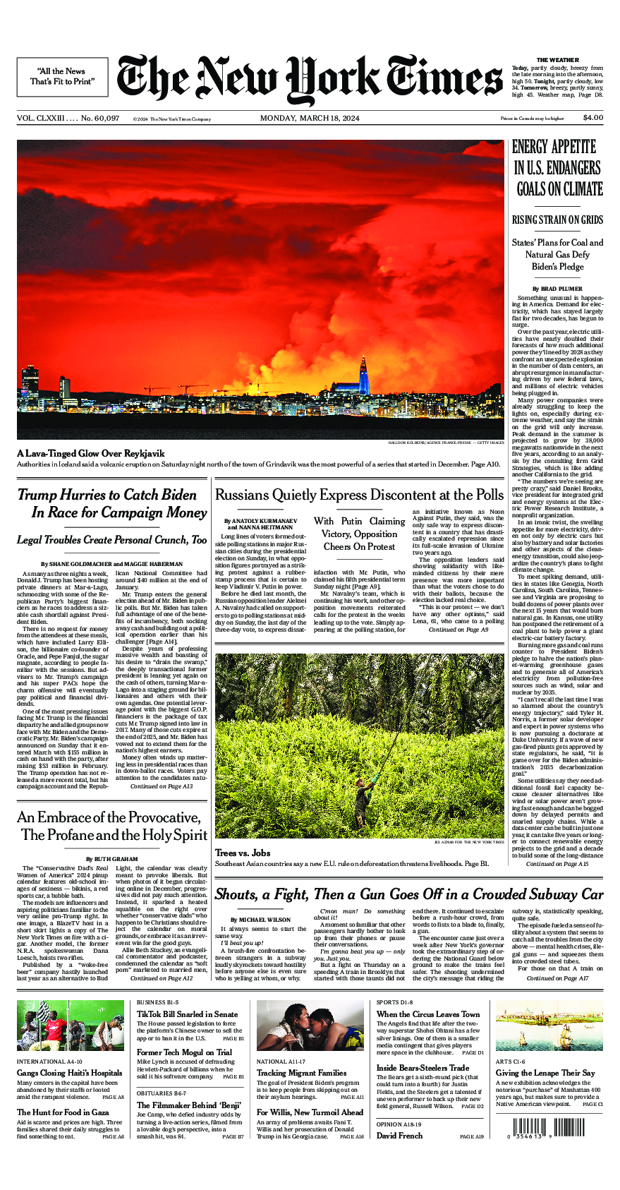 Prima-pagina-New-York-Times-del-2024-03-18
