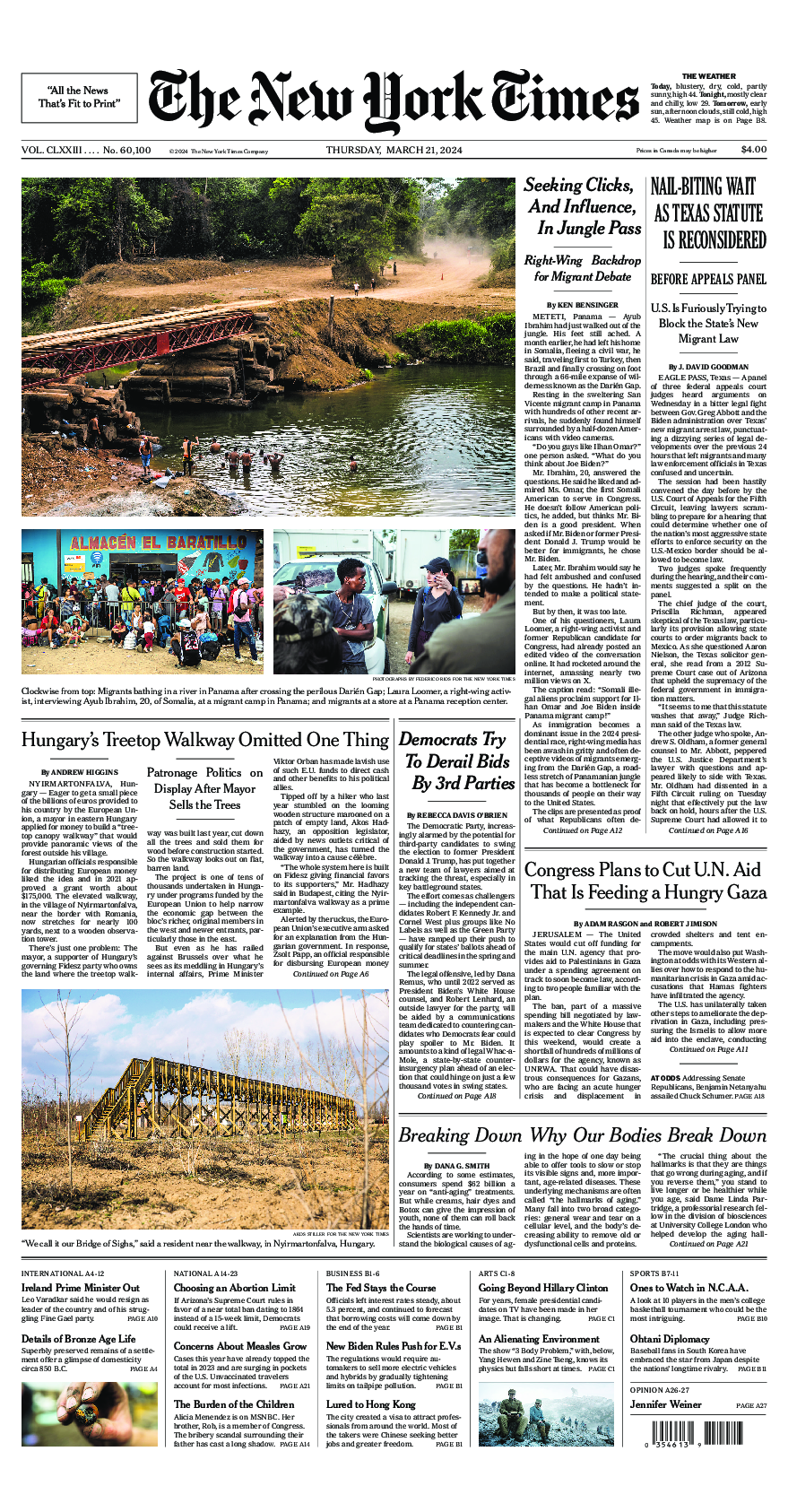 Prima-pagina-New-York-Times-del-2024-03-21