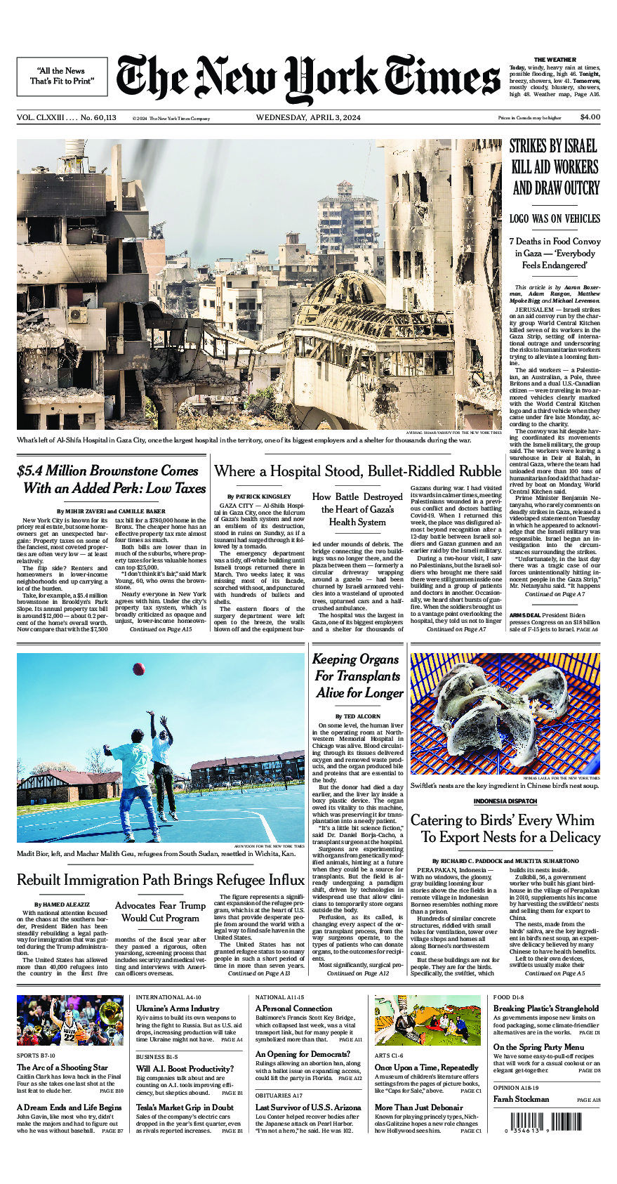 Prima-pagina-New-York-Times-del-2024-04-03