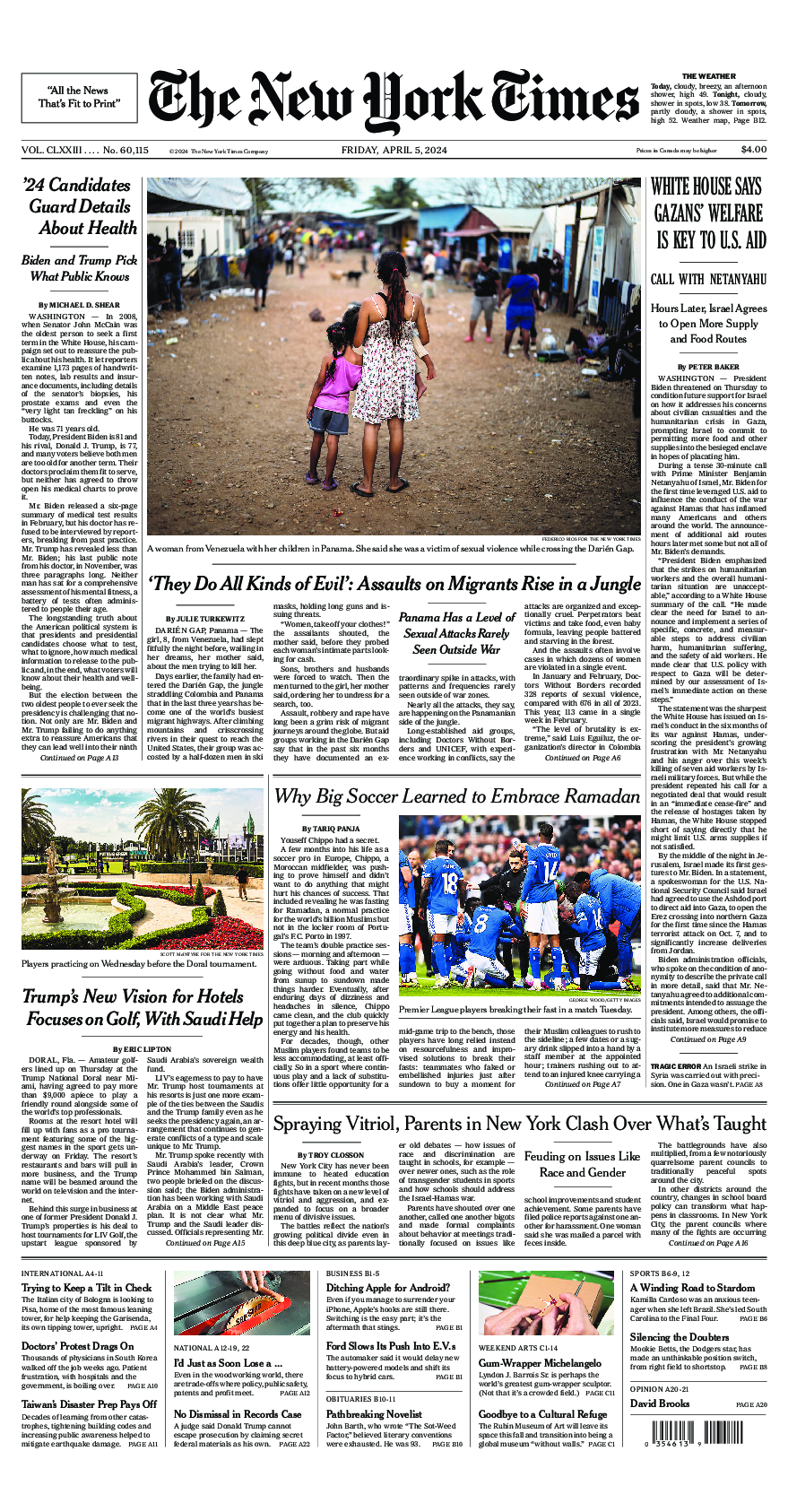 Prima-pagina-New-York-Times-del-2024-04-05