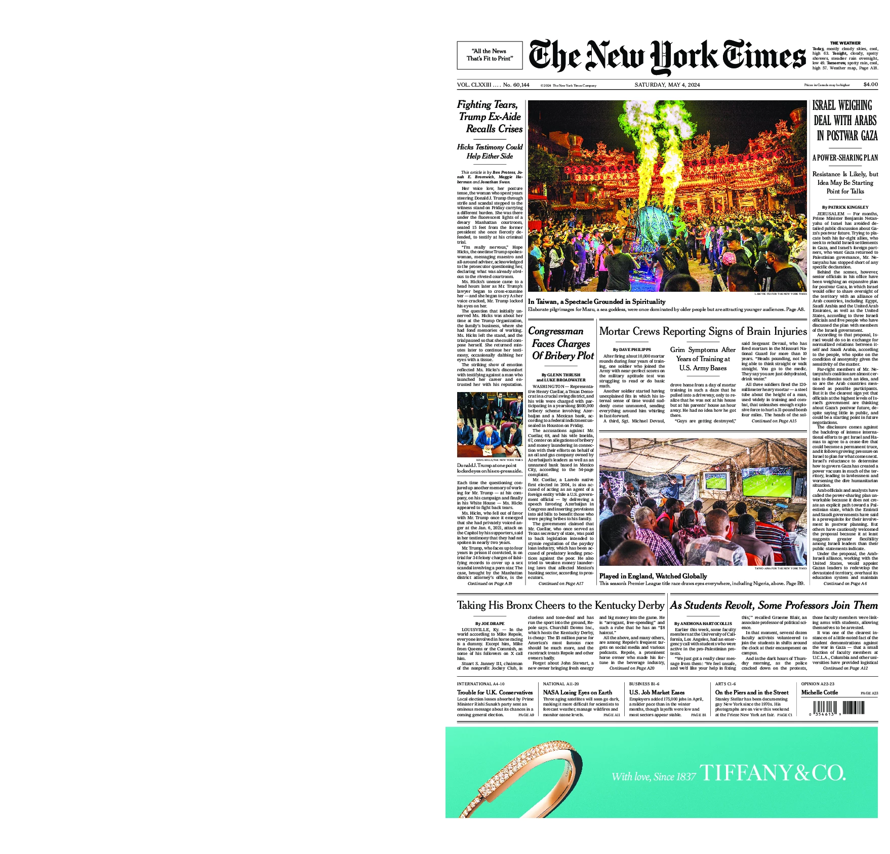 Prima-pagina-del-New-York-Times-edizione-di-oggi-2024-05-04