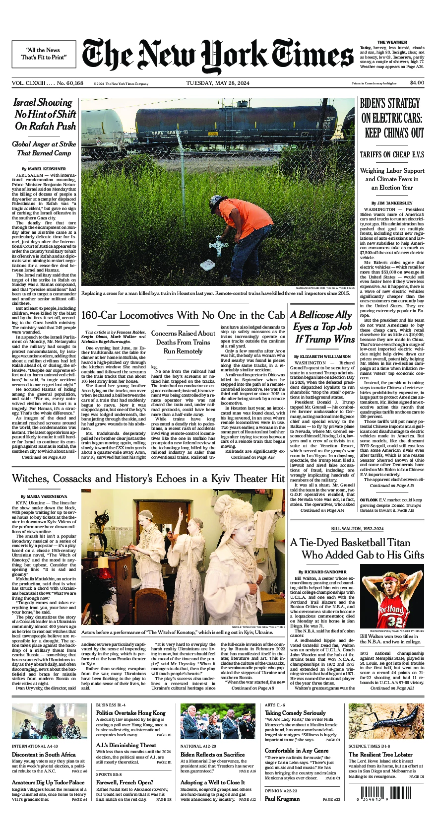 Prima-pagina-del-New-York-Times-edizione-di-oggi-2024-05-28