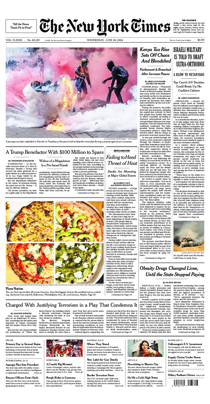 Prima-pagina-del-New-York-Times-edizione-di-oggi-2024-06-26