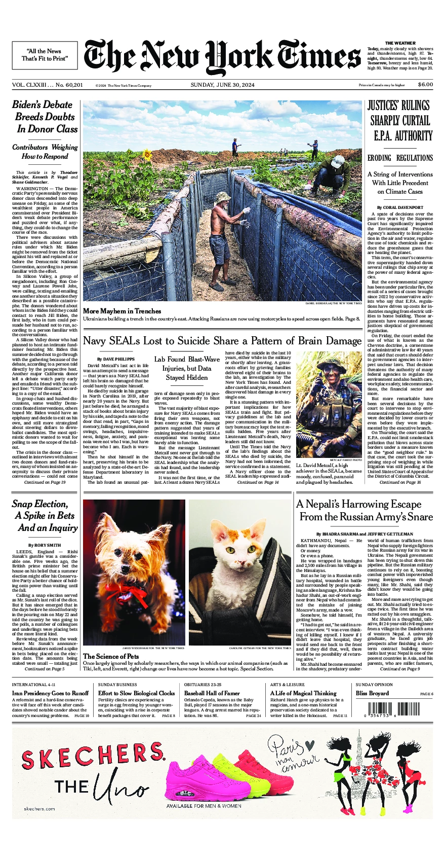 Prima-pagina-del-New-York-Times-edizione-di-oggi-2024-06-30