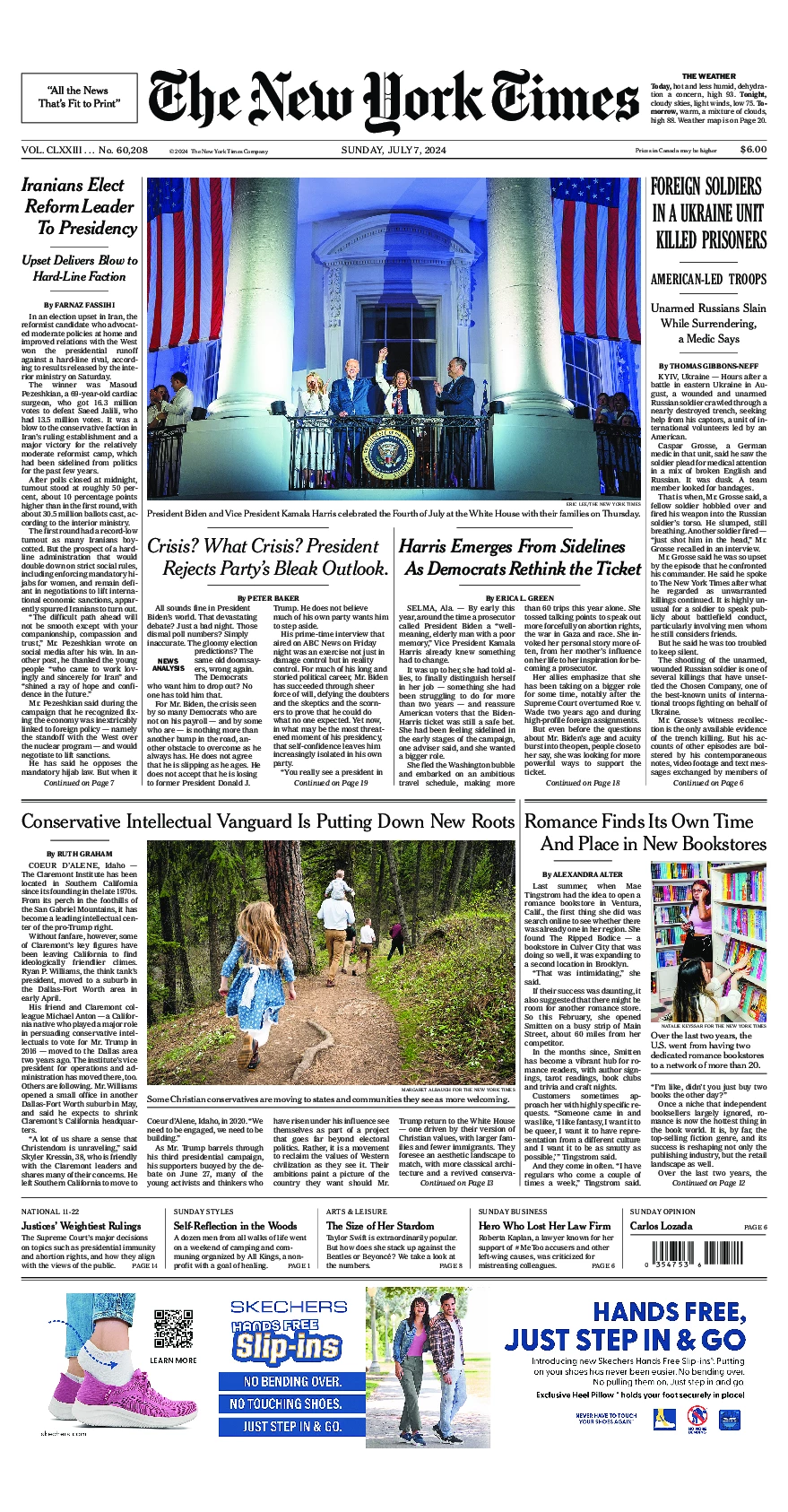 Prima-pagina-del-New-York-Times-edizione-di-oggi-2024-07-07