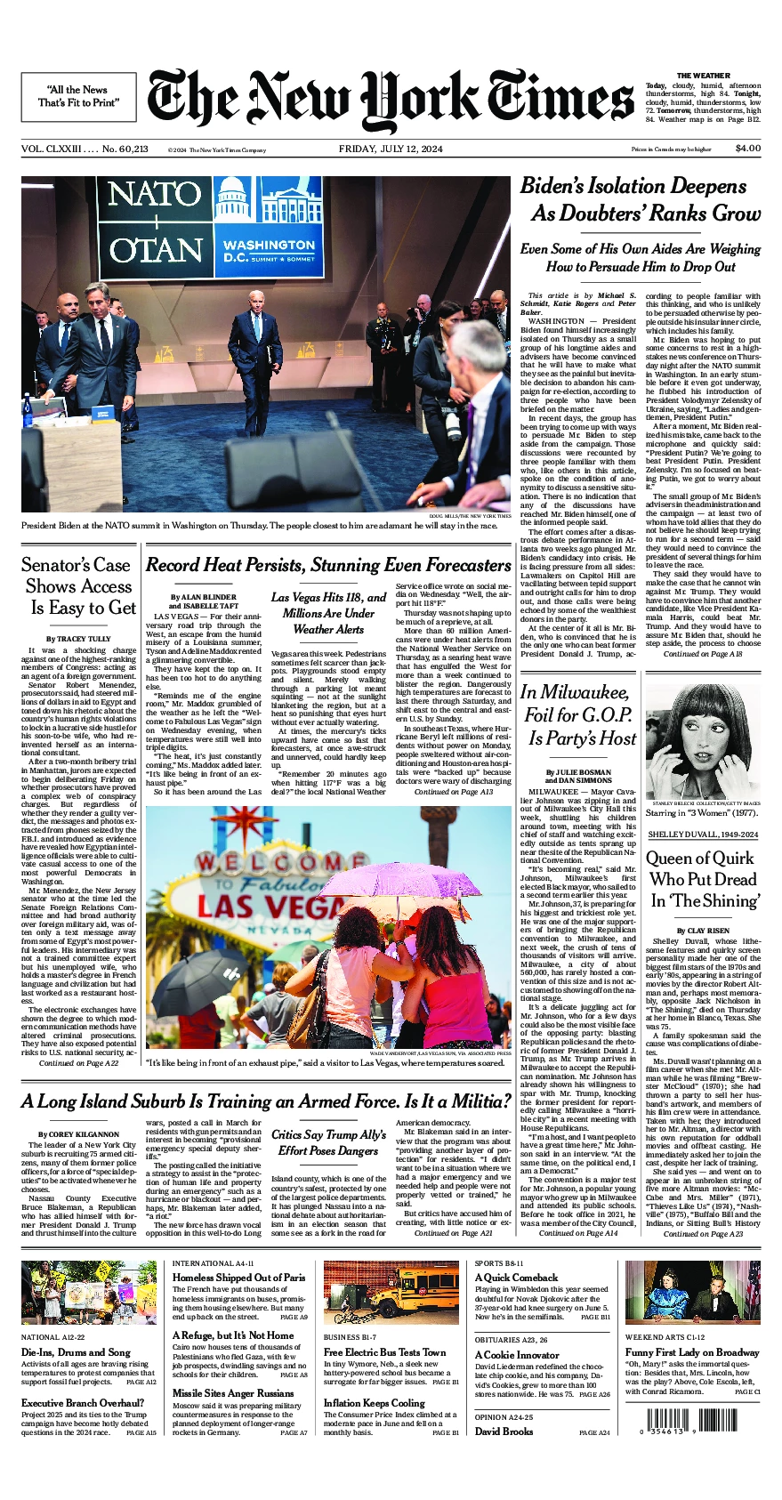 Prima-pagina-del-New-York-Times-edizione-di-oggi-2024-07-12