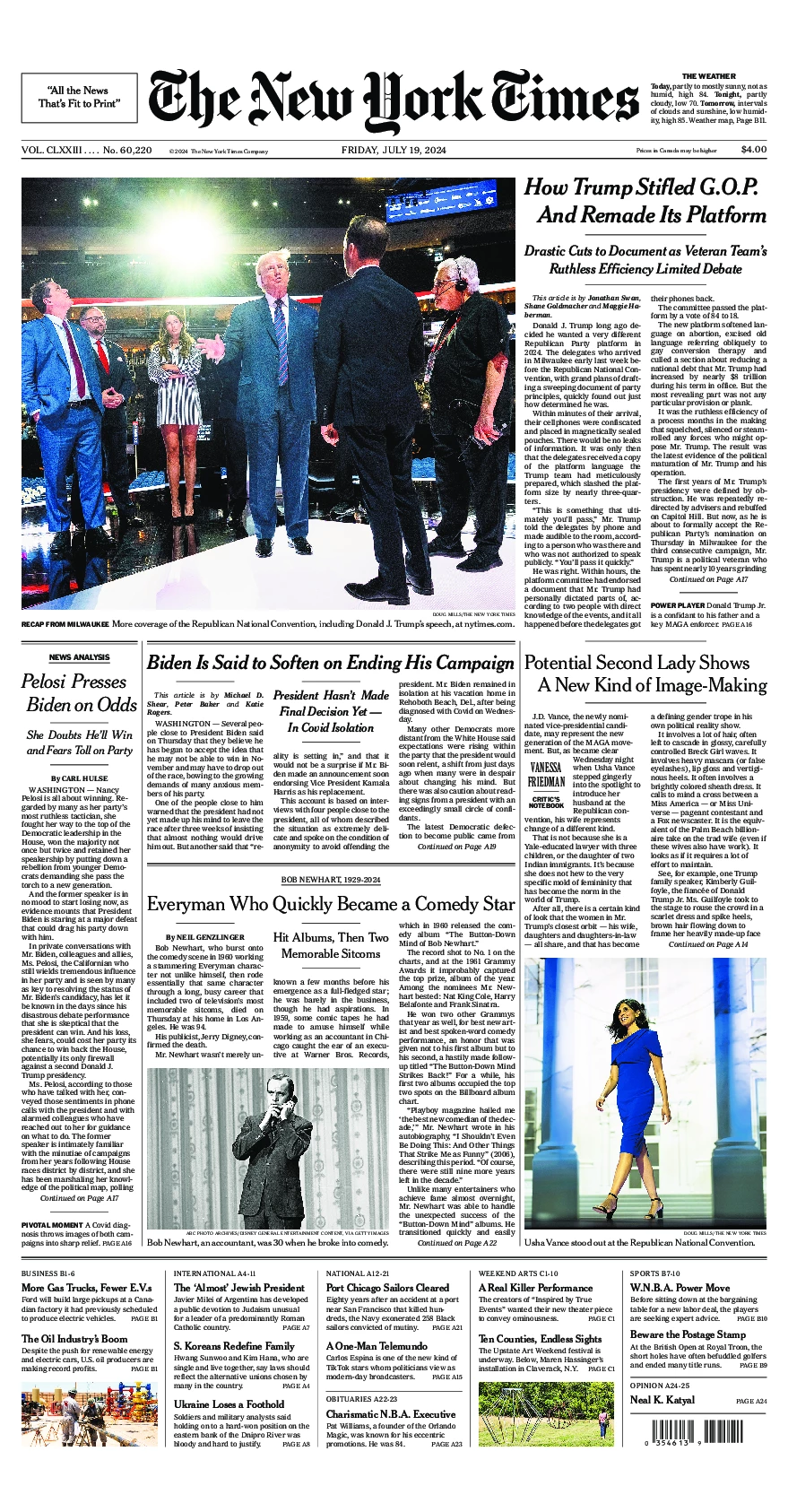 Prima-pagina-del-New-York-Times-edizione-di-oggi-2024-07-19
