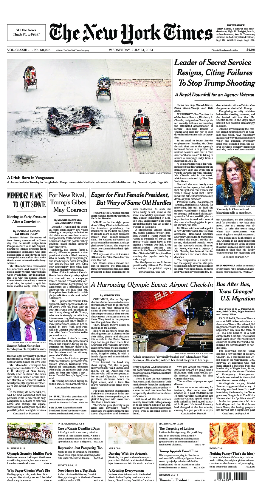 Prima-pagina-del-New-York-Times-edizione-di-oggi-2024-07-24