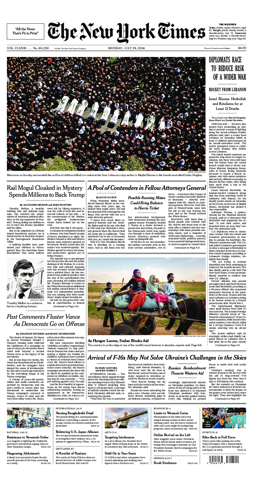 Prima-pagina-del-New-York-Times-edizione-di-oggi-2024-07-29