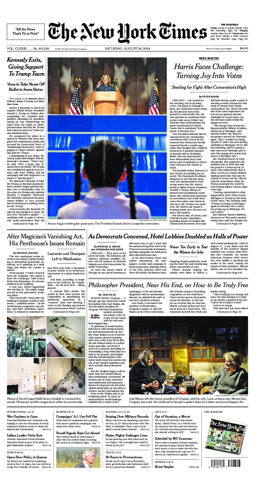 Prima-pagina-del-New-York-Times-edizione-di-oggi-2024-08-24